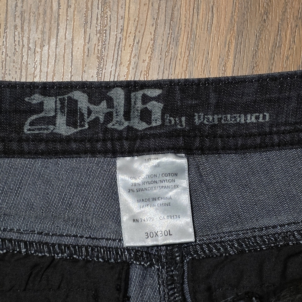Parasuco Y2K Men's Black Denim Jeans Men’s 30x30 Wide Leg Relaxed Streetwear D41 - Picture 5 of 9